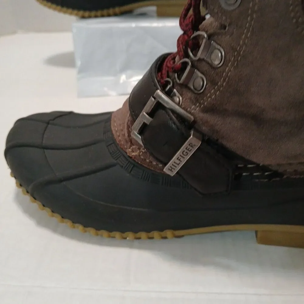 Tommy Hifiger Twreginal Womens Gray/Black Duck Snow Boots Warm Size 7M